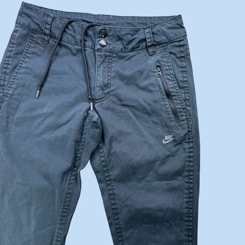 Nike‎ Sportswear Cotton Spandex Jogger Pants Women S Slim Fit Gray Cuffed Track